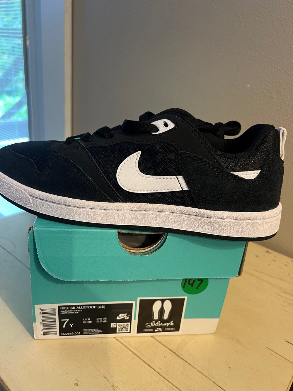 Nike Kids Black and White Low-Top Sneakers
